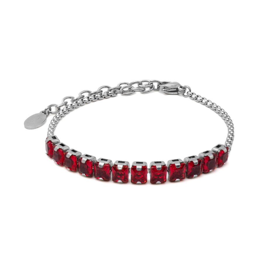Bracelet acier tennis - 15+5cm - Grossiste Bijoux Toltek