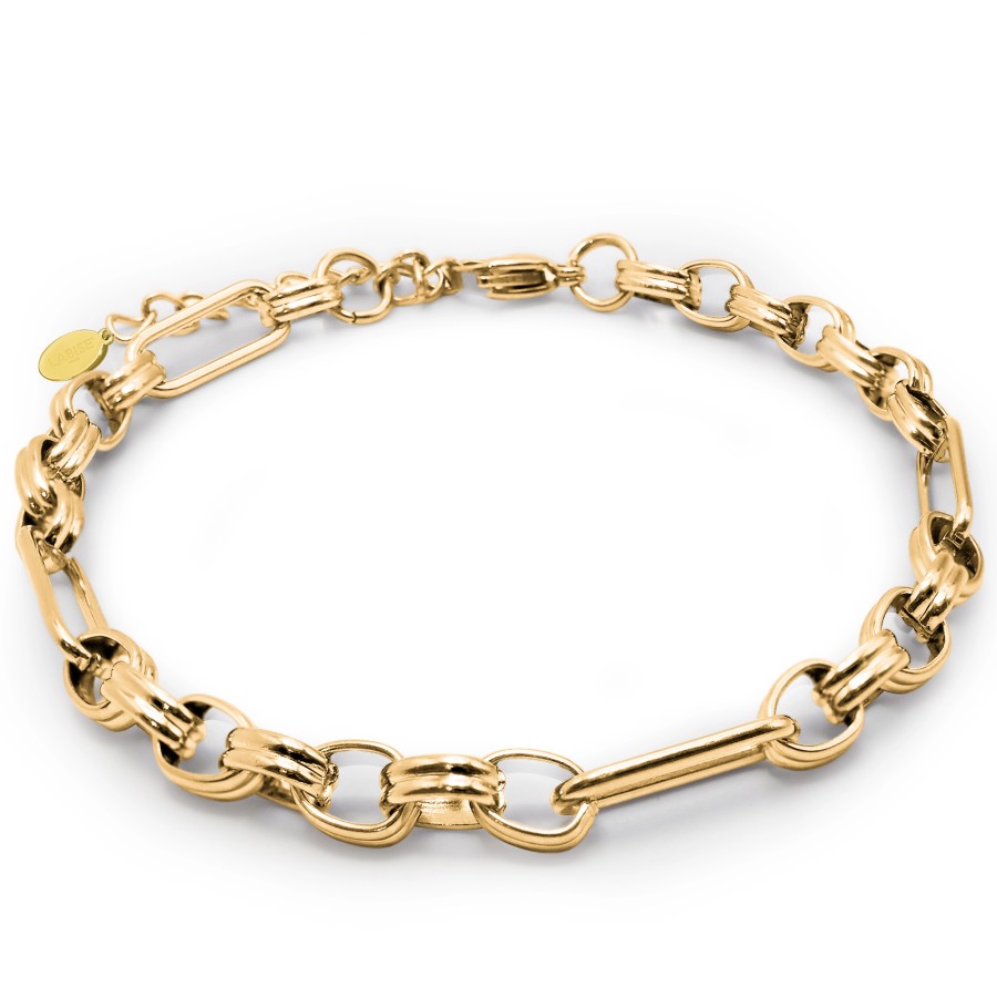 Bracelet acier - PVD doré - 15+4cm - LABISE Paris