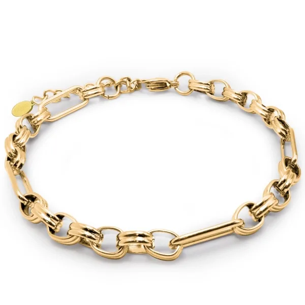 Chaine cheville acier - PVD doré - 21+4cm - LABISE Paris