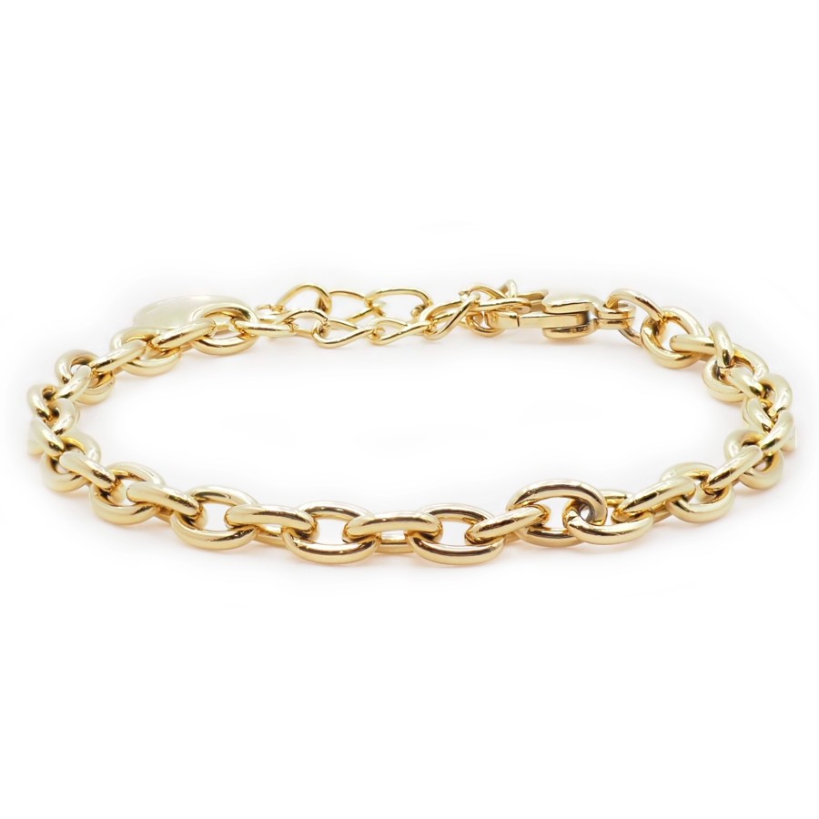 Bracelet acier - PVD doré - 16+5cm - LABISE Paris