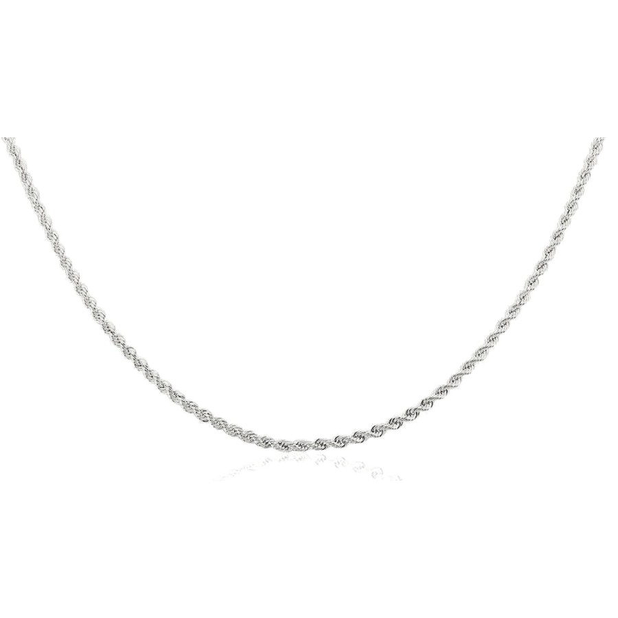 Collier en acier - couleur argent - maille corde - largeur 2,5mm - ...