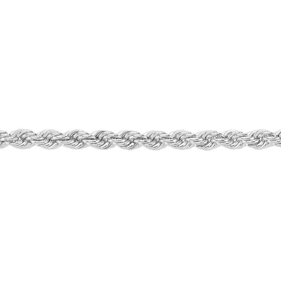 Collier en acier - couleur argent - maille corde - largeur 2,5mm - ...