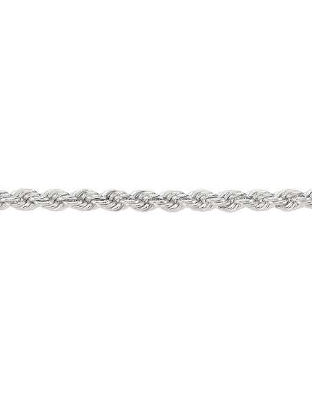 Collier en acier - couleur argent - maille corde - largeur 2,5mm - ...