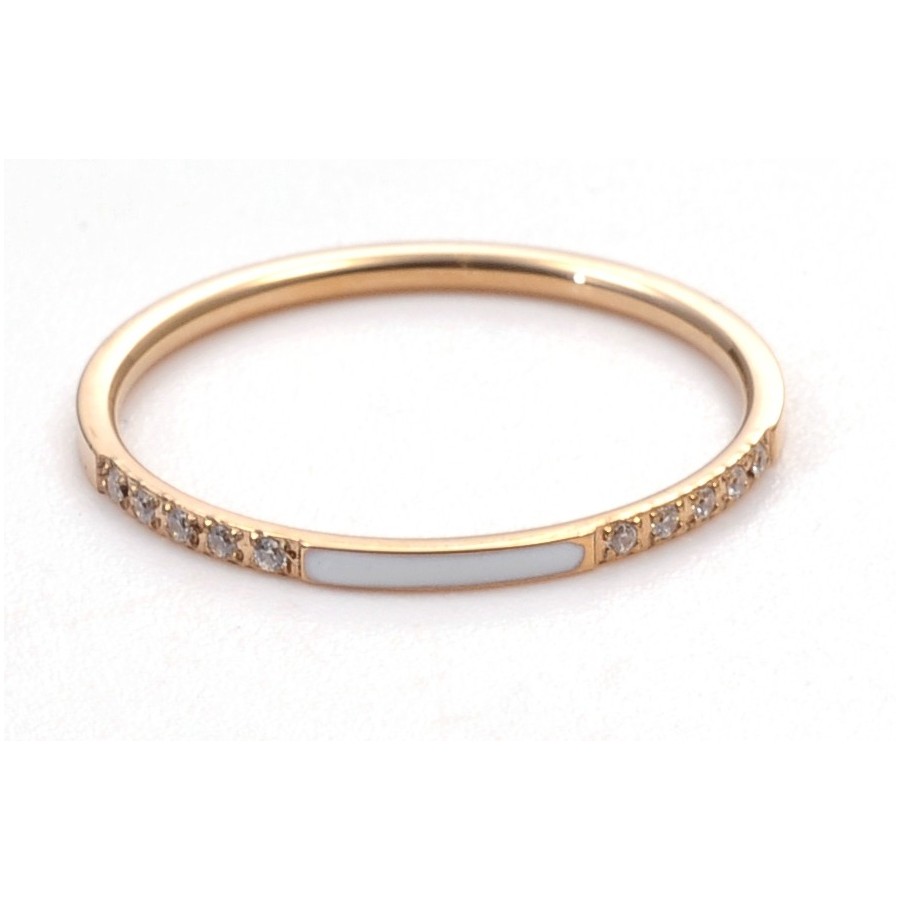 Bague en acier - rosé - dimension 1,4x1,4mm -