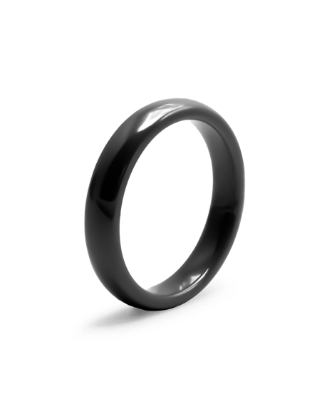 Bague en céramique noire 3mm - Taille 50 à 64