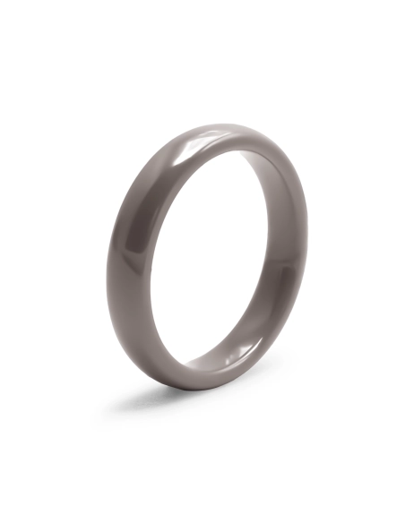Bague en céramique gris taupe 3mm - Taille 50 à 64