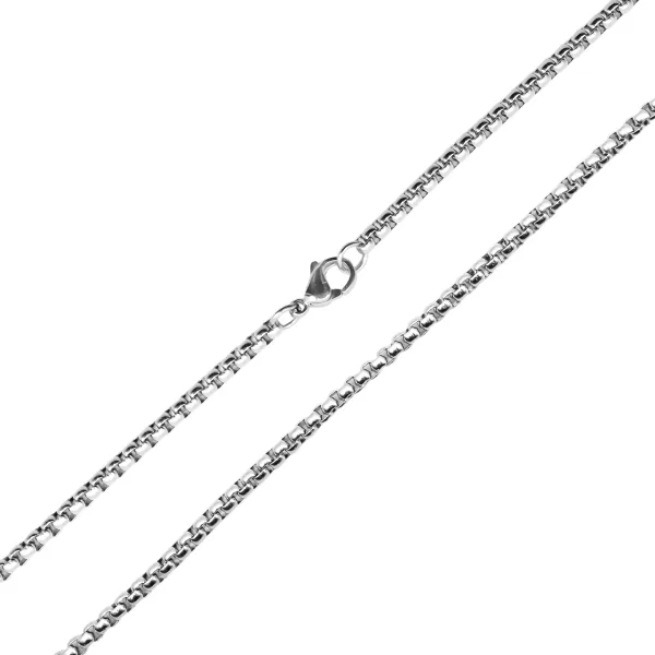 Chaine acier maille perles carrées - épaisseur 3mm - 50cm