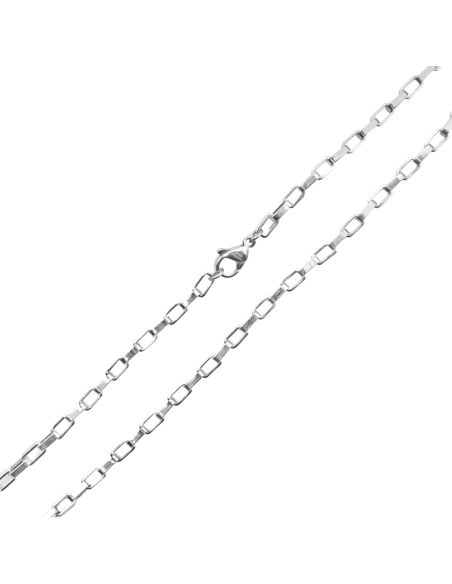 Chaine acier maille rectangle - épaisseur 3.5mm - 55cm