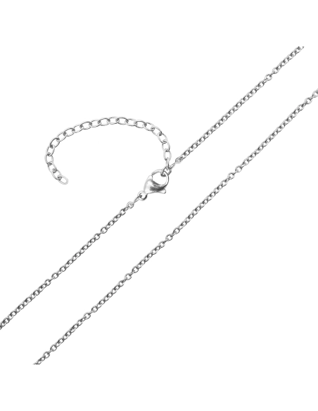 Chaine acier maille forçat - épaisseur 1mm - 40+10cm