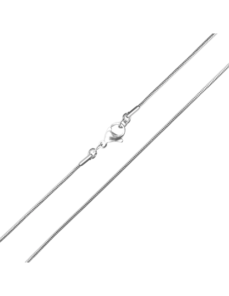 Chaine acier maille serpentine - largeur 1mm - 40+10cm