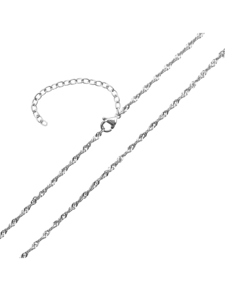 Chaine acier torsadée - 40+10cm