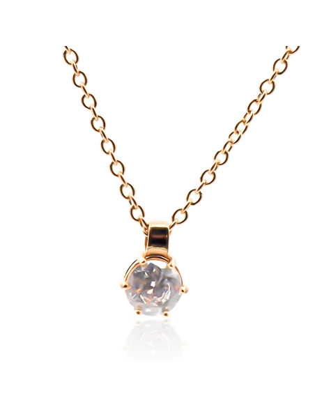 Collier en acier - doré - maille forçat - pendentif 13x9x6mm - 38+7...