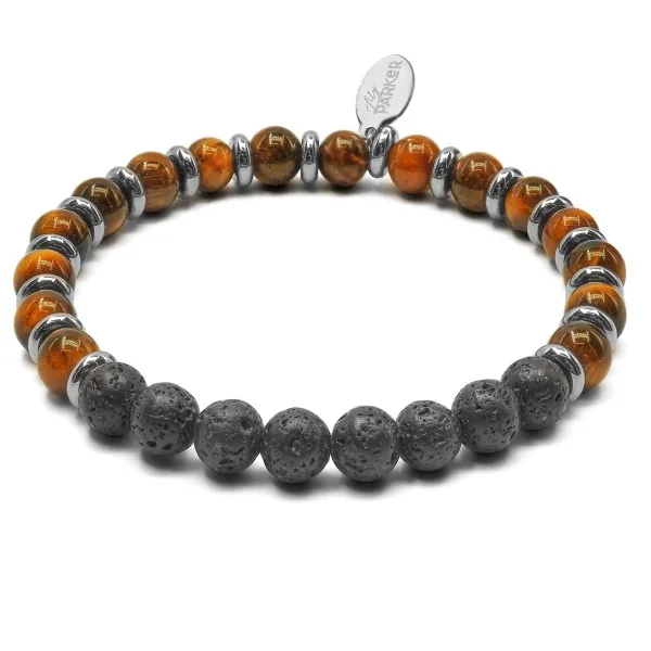 Bracelet lithothérapie "Motivé , Motivé" - Oeil de tigre - Pierre d...