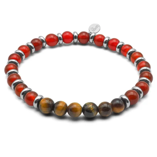 Bracelet lithothérapie "Force Intérieure" - Oeil de tigre - Cornali...
