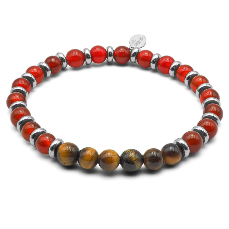 Bracelet lithothérapie "Force Intérieure" - Oeil de tigre - Cornali...