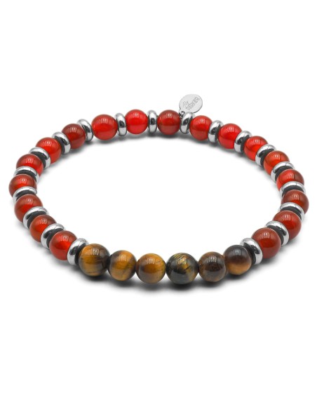 Bracelet lithothérapie "Force Intérieure" - Oeil de tigre - Cornali...