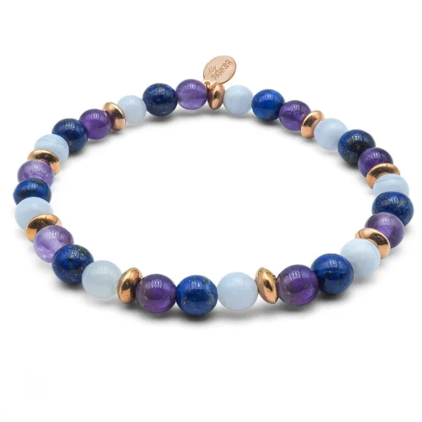 Bracelet lithothérapie "Calme Intérieur" - Calédoine bleue - Lapis ...