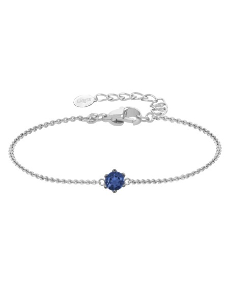 Bracelet argent rhodié 1,5g - Tanzanite AA  diamètre 5mm - 15+5cm