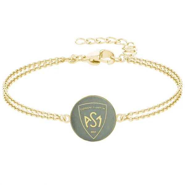 Bracelet ASM - acier doré - Logo blason ASM - doré mat