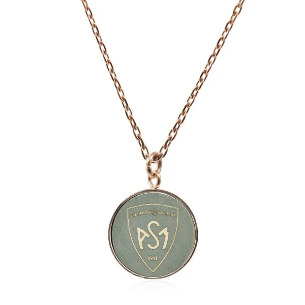 Collier ASM - acier rosé - Blason ASM - rosé mat