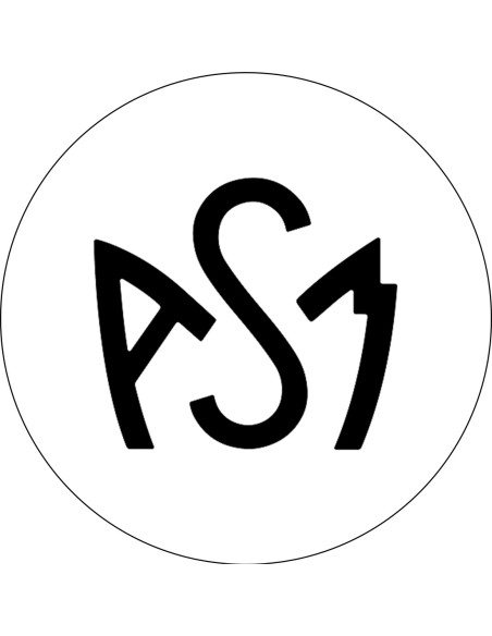 Pastille acier magnétique logo jaune fond bleu (sachet x2 pastilles)