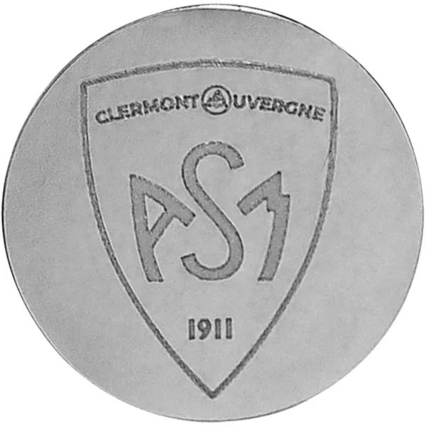 Pastille acier magnétique argenté brillante logo blason ASM (sachet x2 pastilles)