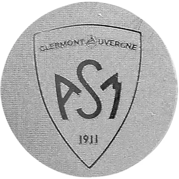 Pastille acier magnétique argenté mate logo blason ASM (sachet x2 pastilles)