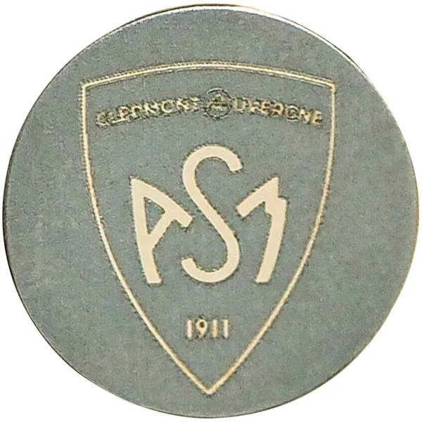 Pastille acier magnétique rosé matelogo blason ASM (sachet x2 pastilles)
