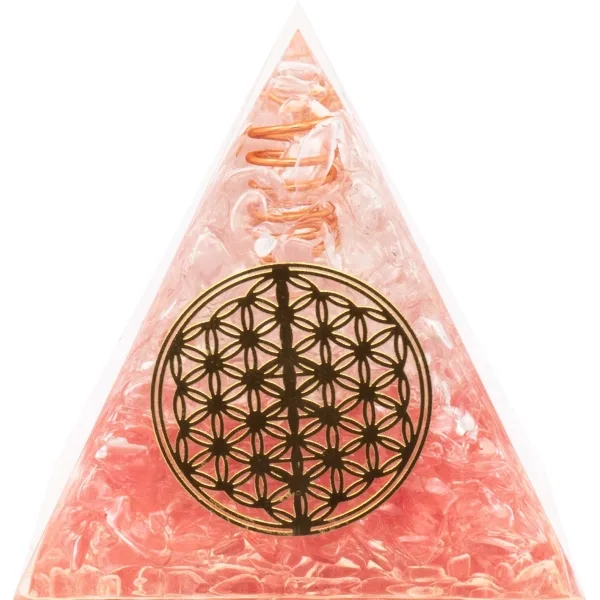 Pyramide Orgonite de protection en résine et pierre naturelle - qua...