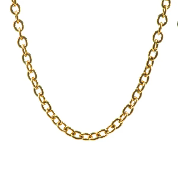 Collier acier PVD doré - 42+10cm
