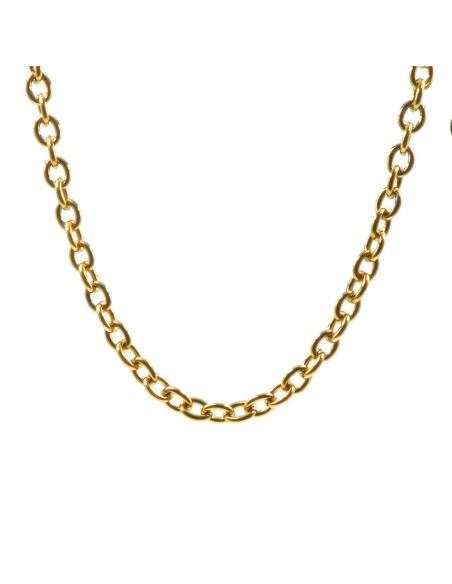 Collier acier PVD doré - 42+10cm