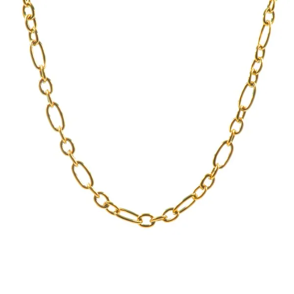 Collier acier PVD doré - 40+10cm