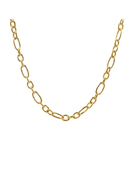 Collier acier PVD doré - 40+10cm