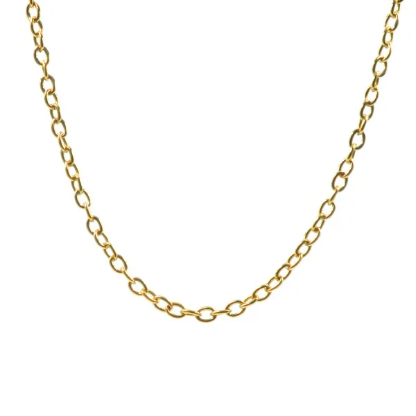 Collier acier PVD doré - 40+10cm