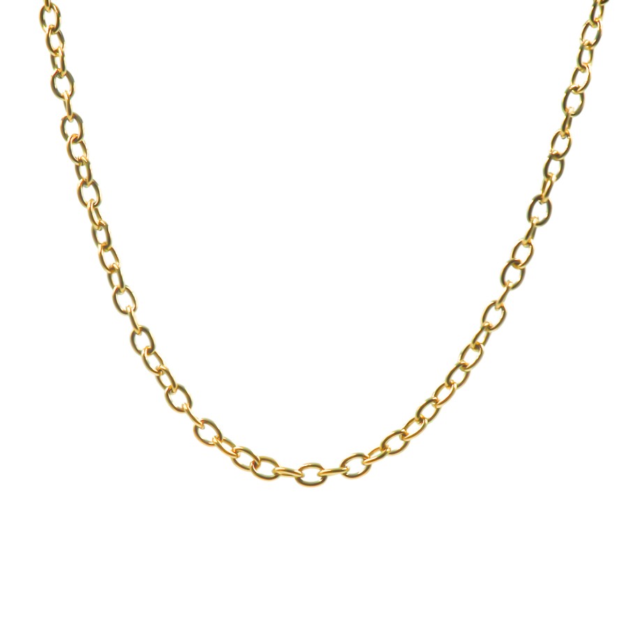 Collier acier PVD doré - 40+10cm