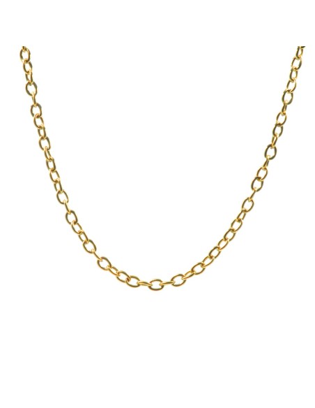 Collier acier PVD doré - 40+10cm