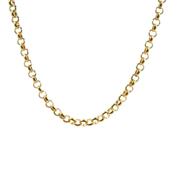 Collier acier PVD doré - 40+10cm