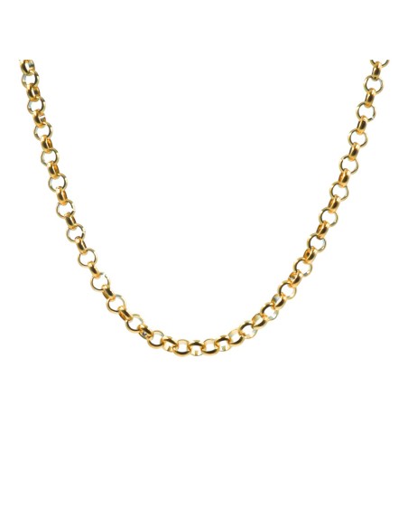 Collier acier PVD doré - 40+10cm