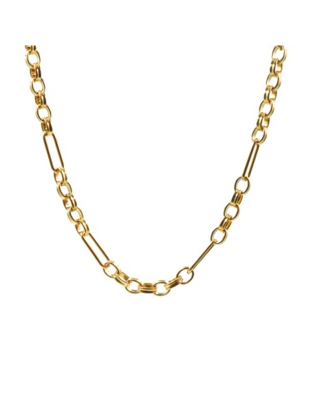 Collier acier PVD doré - 45+10cm