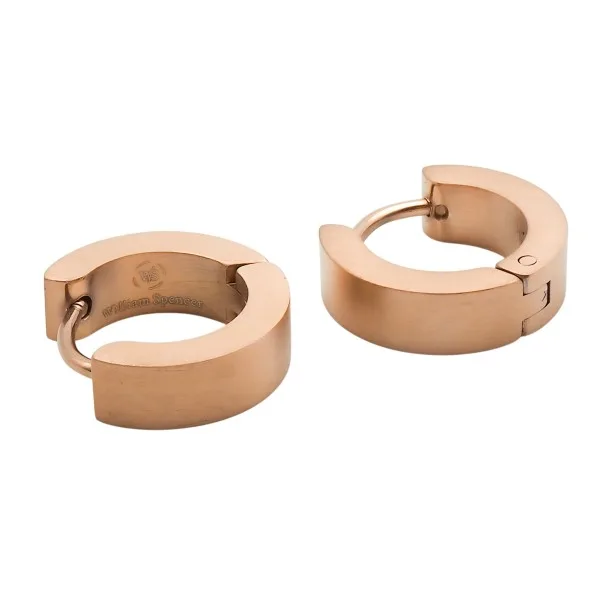 Créoles acier - PVD Rose - diamètre intérieur 10mm