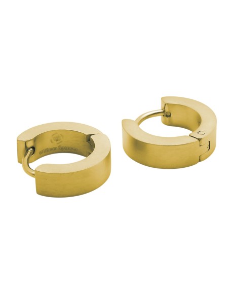 Créoles acier - PVD Doré - diamètre intérieur 10mm