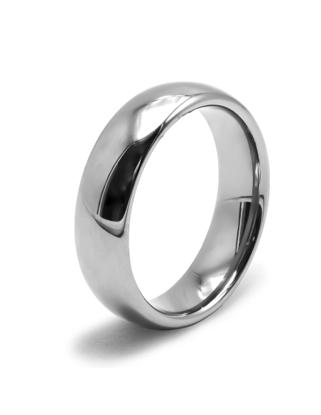 Bague tungstène - effet bombé - largeur 6mm - Toltek