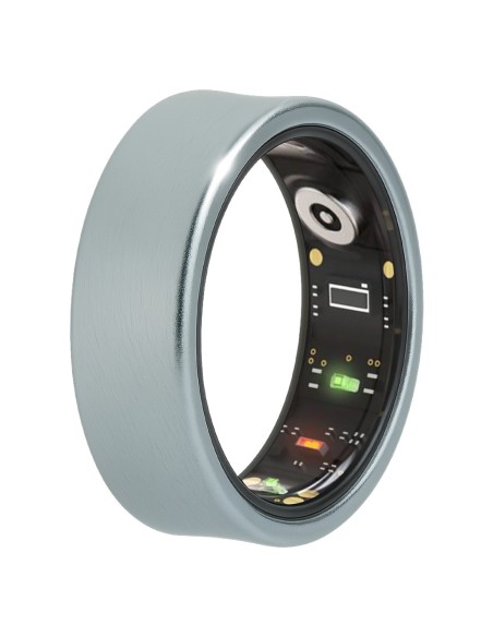 Bague connectée Toltek "Titania" - titane - Largeur 8mm - Taille 54,57,60,62,65,67