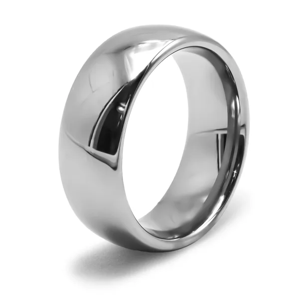 Bague tungstène - couleur argent - intérieur confort - finition bom...