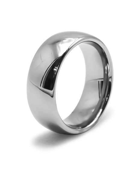 Bague tungstène - couleur argent - intérieur confort - finition bom...