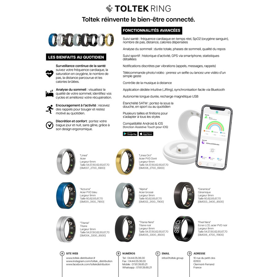 KIT TOLTEK - Bagues connectées Septembre 2025