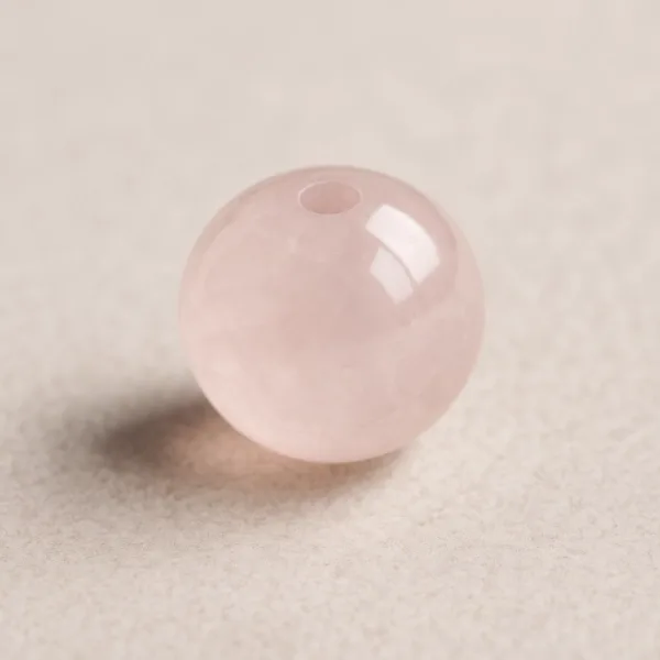 Bille Quartz rose - diamètre 6mm - trou intérieur adapté 1.3mm