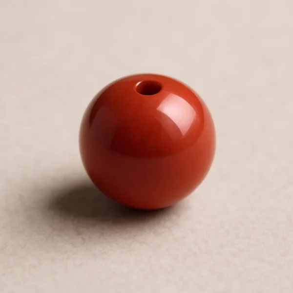 Bille Jaspe rouge - diamètre 6mm - trou intérieur adapté 1.3mm
