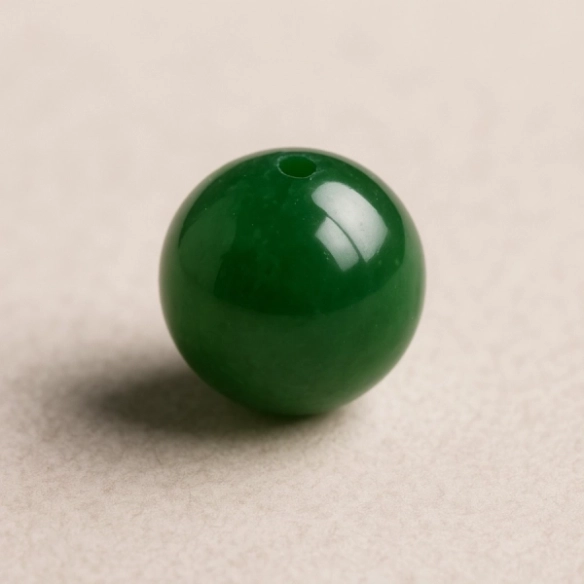 Bille Jade (Néphrite) - diamètre 6mm - trou intérieur adapté 1.3mm