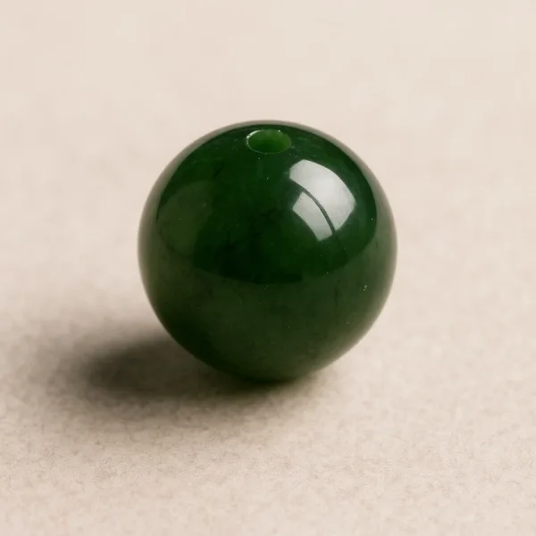 Bille Verdelite (Tourmaline Verte) - diamètre 6mm - trou intérieur adapté 1.3mm